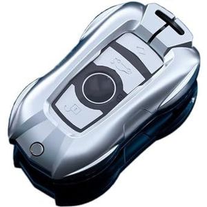 Sleutelbehuizing Zinklegering Zilver/space Grijs Autosleutel Geval Keyless Cover Sleutel Shell Voor BMW 2 3 4 5 Serie X1 X3 X4 X5 X7 G30 G05 Auto Accessoires Autosleutelhoesje(3)