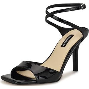 Nine West Devans sandaal met hak voor dames, Zwart Patent 001, 35 EU