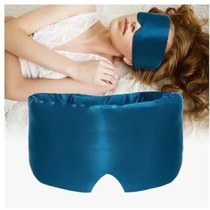 2 stuks moerbeizijde slaapmasker ooglapje blokkerende licht oogmasker oogmasker oogschaduw zacht gewatteerd reishulpmiddel voor slaap patch voor slaap (blauw)