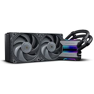 Phanteks (PH-GO240T30_DAG01) Glacier One 240T30 D-RGB AIO Vloeibare CPU-koeler, Infinity Mirror Pomp Cap Ontwerp, Aluminium hoezen, 2X T30-120 High-end Ventilatoren, Antraciet Grijs