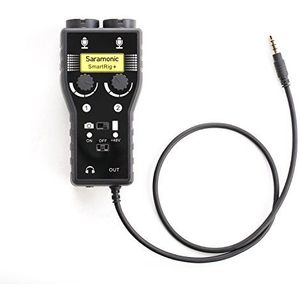 Saramonic SmartRig+ 2-kanaals XLR/3.5mm Karaoke Microfoon Audio Mixer Voorversterker & Gitaar Interface voor DSLR Camera's Camcorder iPhone 8 x 7 7 plus iPad iPod Android Smartphone Gitaar
