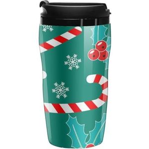 Romantische Kerst Koffie Cups Met Deksels Dubbele Muur Plastic Reizen Koffie Mok Verwijderbare Dranken Tumbler 250ml
