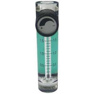 0.1-30L/Min 8mm Slang Prikkeldraad LZM-6T 93/116mm Lengte Gas Lucht Zuurstof Debietmeter Rotameter met Klepdruk 0.1Mpa (1-3LPM, Lengte 116mm)