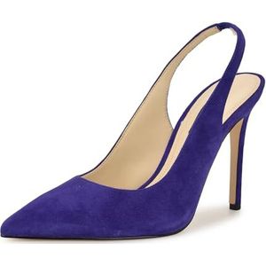 Nine West Veren pomp voor dames, Donkerblauw Suede 401, 37.5 EU