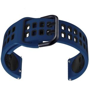 dayeer Siliconen Horlogeband voor TicWatch Pro 3 Ultra/LTE/2021 GPS S2 E2 GTX Vervanging Bandjes Armband 20mm 22mm (Color : Black Blue, Size : For TicWatch Pro 3)