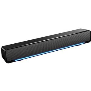 Topiky USB soundbar, Wired Stereo soundbar muziekspeler Bass Surround soundbox 3,5 mm ingang voor desktop/laptop/TV/smartphone/tablet/MP3/MP4