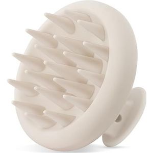 HEETA Haarmassageborstel van siliconen, haarmassageborstel met zachte haren, geïntegreerd siliconen design, shampooborstel voor nat en droog haar, havermoutverf