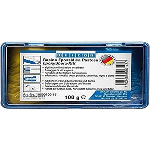 WEICON Epoxyhars pasteus, 100 g, reparatiecomponent, universeel, kneedbaar in een compleet pakket