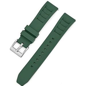 LQXHZ Nieuwe Design Fluor Rubber Horlogeband 20mm 22mm Quick Release Armband Compatibel Met Richard Fkm Horloge Bands Pols Riem Accessoires (Color : Green, Size : 22mm)