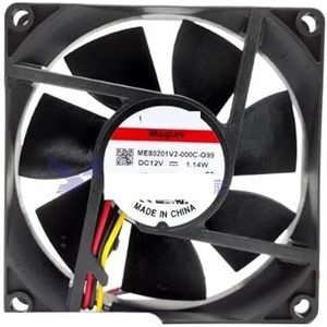 Voor SUNON ME80201V2-000C-G99 DC 12V 1,14W 80x80x20mm 3-draads serverkoelventilator