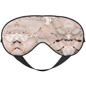 Rose Gold Marble Oogmasker Unisex, Zero Eye Pressure Oogslaapmasker, Zachte Oogschaduw Cover voor Reizen