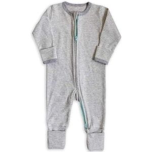 Unisex Baby Romper met tweeweg rits voor gemakkelijk verwisselen - 100% katoen