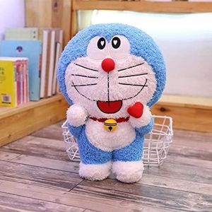 Anime Doraemon Pluche dieren, zachte schattige Doraemon kussenpoppen, kinderen, slaapkussen, knuffeldier, pop voor meisjes, cadeau, 60 cm, blauw-03