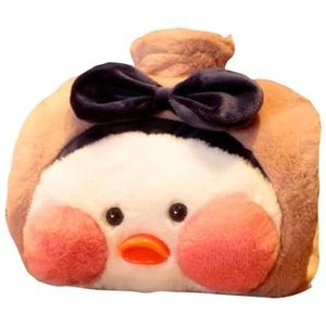 Warmwaterkruik met deksel, 1200 ml warmwaterzak voor warm en koud kompres, handvoetwarmer voor winter konijn - blauw