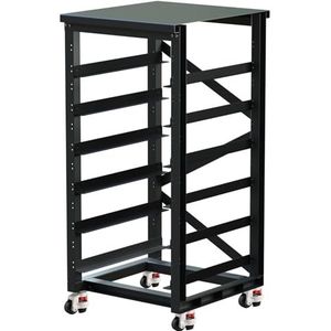 ECO-WORTHY 3U Serverbehuizing met 6 verdiepingen met wielen voor LifePO4 accu 48 V 100 Ah 50 Ah