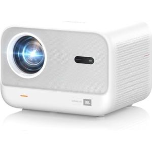 JBL Beamer Sound by JBL, 1080p Native projector, naadloze autofocus, smart beamer, videobeamer met WiFi6 en Bluetooth 5.1 thuisbioscoop, beamer voor mobiele telefoon/laptop, compatibel met tv-stick