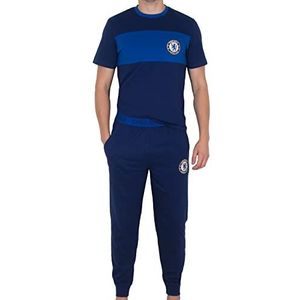 Chelsea FC - Premium pyjama met lange broek voor mannen - Officieel - Cadeau - Large