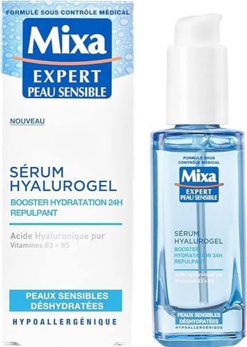 Mixa Expert Sensible Skin – Hyalurogel serum – Booster hydratatie 24 uur – zuiver hyaluronzuur, vitamine B3 + B5