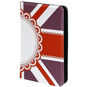 Paspoorthouder Paspoort Cover Retro UK Britse Vlag Creatieve Retro Paspoort Portemonnee Reizen Essentials, Meerkleurig, 11.5x16.5cm/4.5x6.5 in