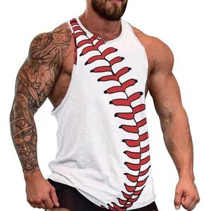 Honkbal Kant Heren Tank Top Grafische Mouwloze Bodybuilding Tees Casual Strand T-Shirt Grappige Gym Spier
