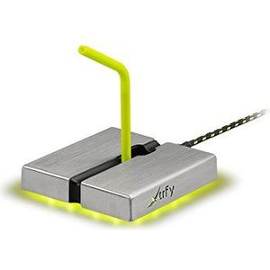 Xtrfy B1, muis bungee met USB hub (4 poorten), LED verlichting, flexibele kabelhouder voor gaming muis, voor e-sports, Xtrfy geel