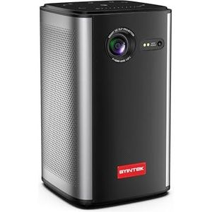 BYINTEK P70 Mini-3D-projector van metaal, HD LED Wifi draagbare projector met batterijvoeding, ondersteunt 1080P 4K, Android 9.0 besturingssysteem, draadloos display, met tas en statief