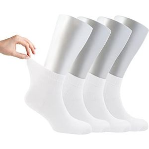 Cosyfeel® Losse diabetische sokken voor dames | 4-pack neuropathie enkelsokken voor dames | superzacht milieuvriendelijk bamboemateriaal | duurzaam met naadloze teen | veelkleurige patronen | 4