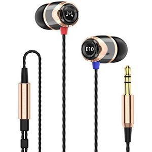 SoundMAGIC E10 Oortjes met Kabel Bedrade Oordopjes zonder Microfoon Hifi Stereo Koptelefoon Geluidsisolerende In Ear Hoofdtelefoons Krachtige Bas Kluwenvrij Snoer Goud