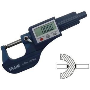 Micrometer, Shahe Digitale Buismicrometer Met Enkele Ronde Kop 0-25/25-50/50-75/75-100 mm Buismicrometer Speciale Micrometer Gereedschappen, Kaliberhulpmiddel meten(25-50mm(0.001))