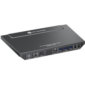 AV Access KVM Switch 2 Monitoren, 4K @60Hz, 2K @144Hz HDMI KVM USB 3.0 Switch 2 PC 2 Computer Dual Monitor, Ultrabreed scherm Keyboard Mouse Hotkey Switch, HDMI 2.0 HDCP 2.2 met 2 USB-kabels