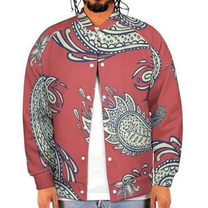 Retro Paisley Grappige Mannen Baseball Jacket Gedrukt Jas Zachte Sweatshirt Voor Lente Herfst