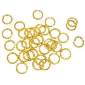 7 mm buigringen open (7x0,7 mm) - goudkleurig, 20 stuks