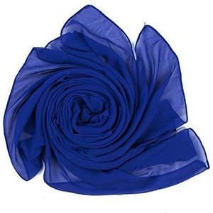 World of Shawls Elegante chiffon sjaal wrap bruiloft bruidsfeest gelegenheid prom - 28 kleuren, koningsblauw, one size