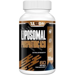 Tuleeshy liposomaal fosfatidinezuur (PA) 700 mg met HMB, L-leucine en vitamine D3, spieropbouwer, boost mTOR Bouw massa en kracht Maximale absorptie Supplementen 60 softgels (1 Pack)