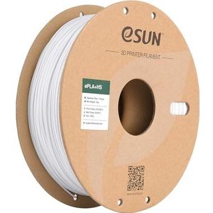 eSUN PLA+ Filament 1.75mm, PLA+HS Hoge Snelheid 3D Printer Filament Dimensionale nauwkeurigheid +/- 0.03mm, 1KG Spool (2.2 LBS) Speedy PLA+ Filament voor Hoge Snelheid Printers (Koud Wit, 1.75)