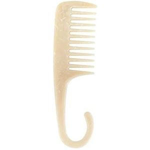 Leuke haarkam Marmer Grote grove kam Eenvoudige textuur Kappers Haarborstel Vrouwelijke antistatische ontklitterkam(Yellow)