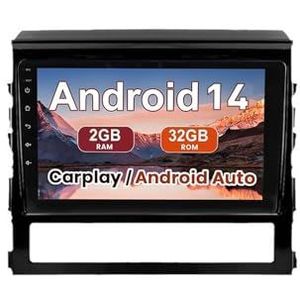 Android 15 Autoradio 9 inch touchscreen voor Toyota Land Cruiser 2016-2018 Autoradio Navigatie met Carplay met GPS navigatie Bluetooth FM USB Steering Wheel Control(X8 8G+128G)