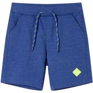 Kindershorts met trekkoord 92 gemêleerd blauw, kinderkleding, jongenskleding, kinderbroek, kinderkled, meisjeskleding, leuke kinderkleding