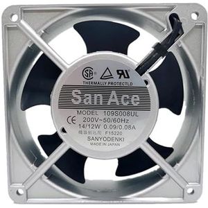 109S008UL 200V AC 14W Welding Machine Axial Fan 12cm Cabinet Industrial Cooling Fan