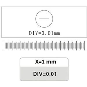 Handheld Digitale Microscoop accessoires 0.01MM Microscoop Stage Micrometer Glas Slide Dradenkruis Microscoop accessoires