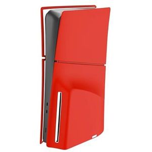 Anti-kras Stofdichte Beschermende voor PS5 Slanke Platen, Beschermt tegen Huisdieren Haar en Stof, Platen Shell Cover Skin, Siliconen Stofbeschermer Antistof Cover (Optische Drive Versie Rood)