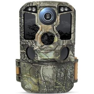 Trail Camera WiFi 4K 48MP Infrarood Nachtzicht 0,05s Bewegingsgeactiveerde Trigger Wildlife Photo Traps IP67 Waterdichte Wilde Nauwkeurige Opname Heldere Beelden(With 64GB Card)