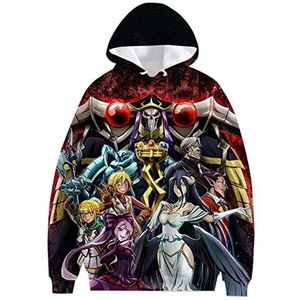 Anime Overlord Hoodie Momonga Trui Albedo Lange Mouw Sweatshirt Ainz Ooal Gown Pullover met Kangoeroezak