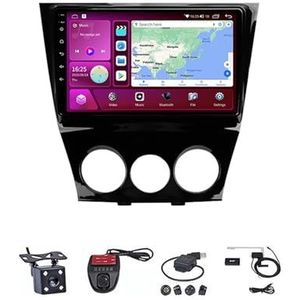 Android Double Din Car Stereo 9 Inch Touchscreen Autoradio Autotoebehoren Multimedia Stuurwielbediening met Navigatie Plug And Play Voor Mazda RX8 RX-8 2003-2008(M100S WIFI 1G+16G)