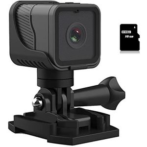 Action Camera, CS03 Full HD 1080P Camera Draagbare Onderwater Waterdichte Sport Camcorder Outdoor Video-opname Camera Met Ingebouwde Microfoon Soepele Stabilisatie(With 16GB TF Card)
