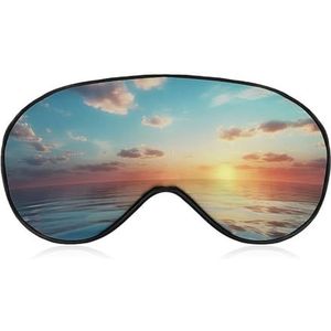 Calm at The Sunset Oogmasker, zijslaapmasker, licht, blinddoek, slaapmasker, neuskussen en elastische band, voor kinderen, dames en heren