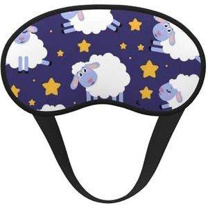 QGWDYYJQ Schapen Gedrukt Verduisterend Slaapmasker Zacht Oogmasker Slaap Aid Oogmasker