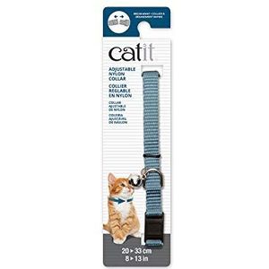 Catit Nylon Verstelbare Kattenhalsband met Breakaway Snap, Blauw