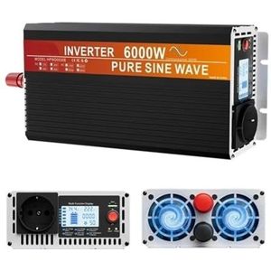 Inverter Zuivere Sinusomvormers Omvormer Van 12 V 24 V Naar 220 V Wisselstroom 6000 W 5000 W 4000 W 3000 W Auto-omvormer 50 Hz Afstandsbediening Converter(6000W-24V-220V-50HZ)