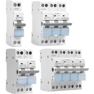Din Rail MTS Dual Power Manual Transfer Switch Modular Changeover High-end Models Switch Interlock Circuit Breaker 1P-4P(3P)